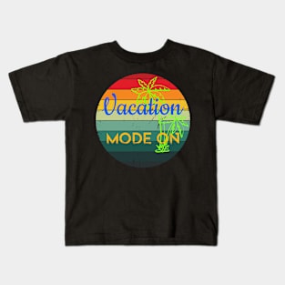 Vacation Mode, Colorful and Motivational Kids T-Shirt